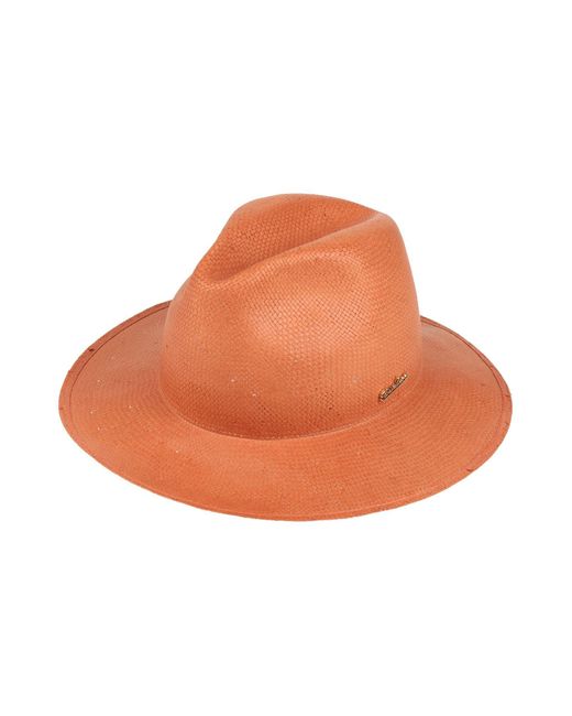 Borsalino Orange Hat for men