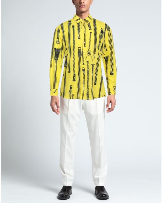 Camicia di Moschino in Yellow da Uomo