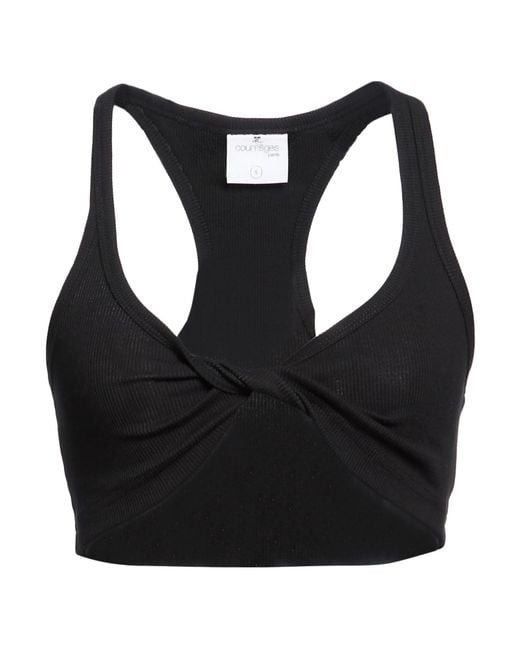 Courreges Black Top Cotton, Elastane