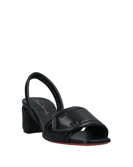 Santoni Black Sandals