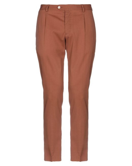 Briglia 1949 Brown Camel Pants Wool, Elastane for men
