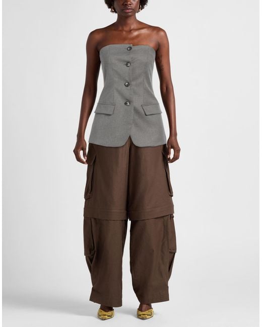 ViCOLO Gray Top Polyester, Viscose, Elastane