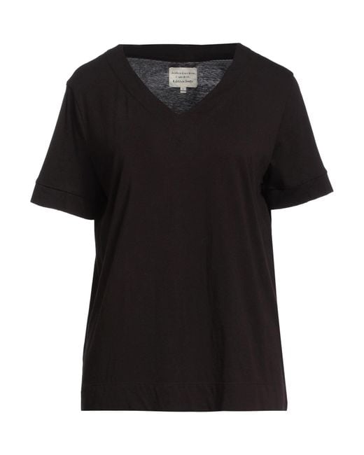 ALESSIA SANTI Black T-Shirt Cotton, Modal