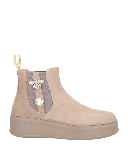 GIO+ Natural Ankle Boots Leather