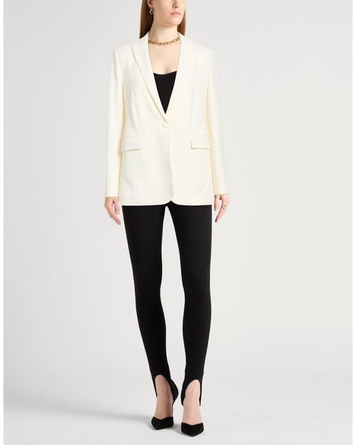 Circolo 1901 White Ivory Blazer Cotton, Elastane