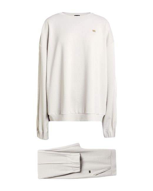 EA7 White Light Tracksuit Viscose, Polyester, Elastane