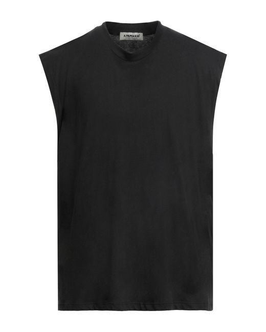 A PAPER KID Black T-Shirt Cotton for men