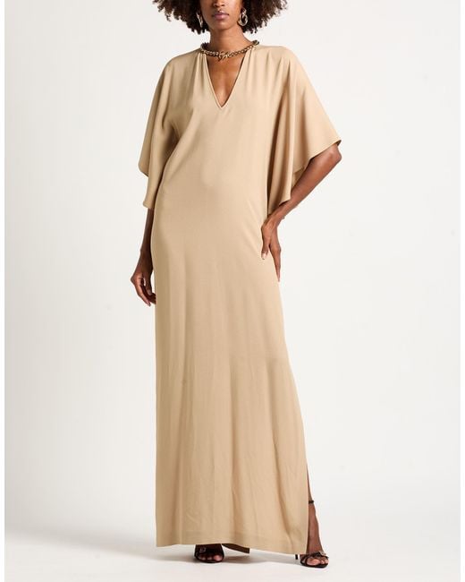 Moschino Natural Maxi Dress Acetate, Viscose