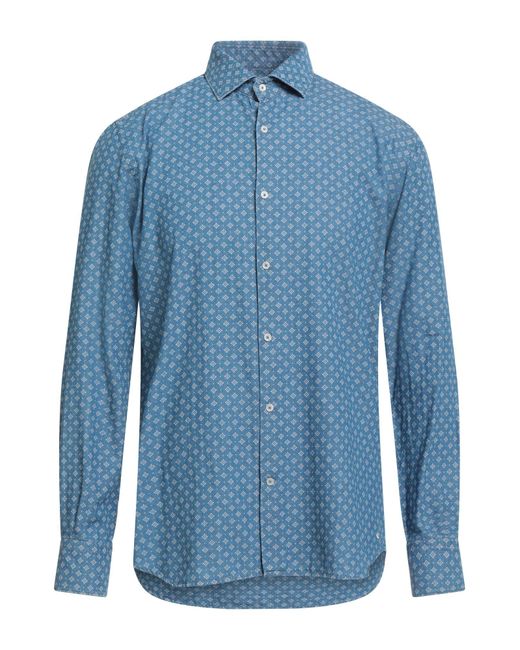 Brooksfield Blue Denim Shirt Cotton for men