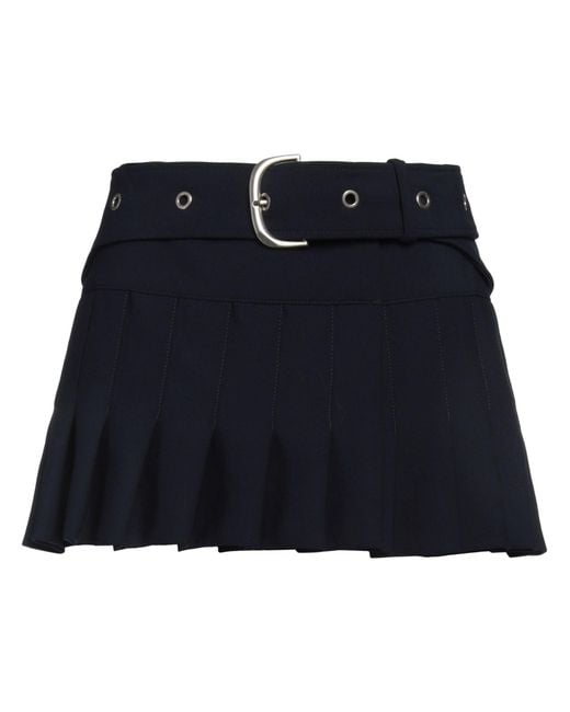 Off-White c/o Virgil Abloh Blue Midnight Mini Skirt Virgin Wool, Elastane, Polyamide