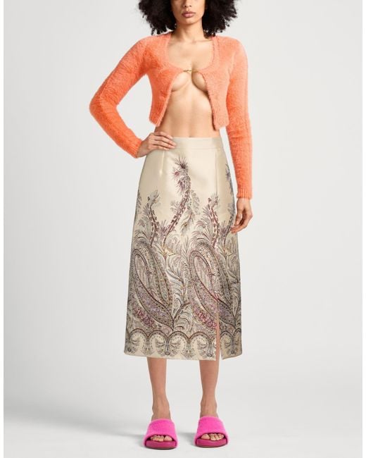 Etro Natural Midi Skirt Polyester