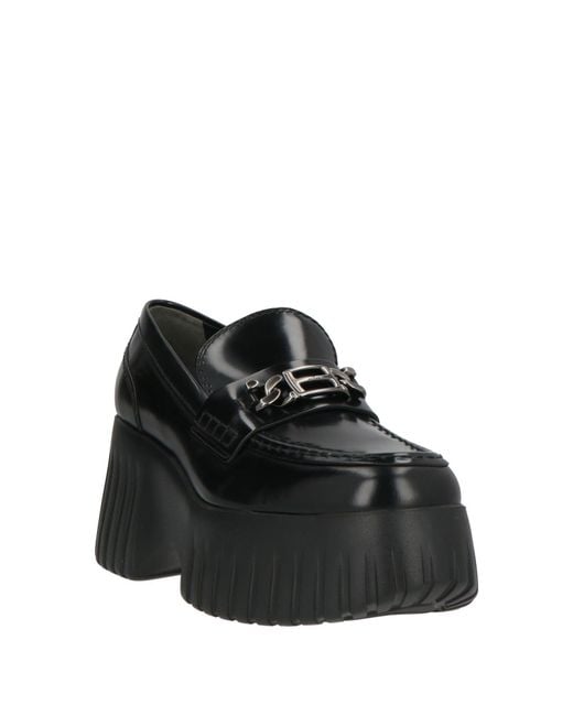 Hogan Black Loafers Leather