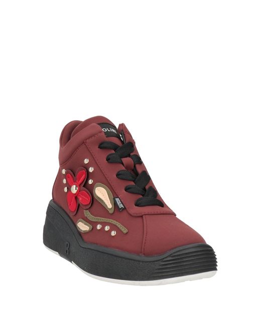 Rucoline Red Burgundy Sneakers Textile Fibers