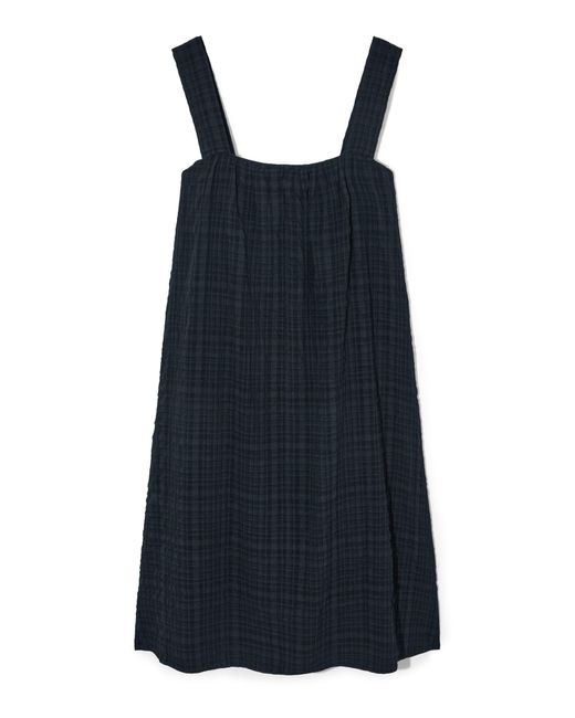 COS Black Checked Seersucker Mini Dress