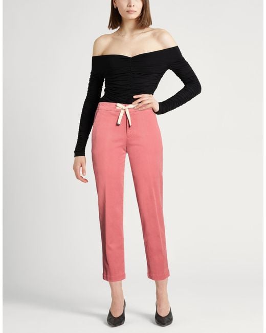 PT Torino Pink Coral Pants Modal, Cotton, Elastane