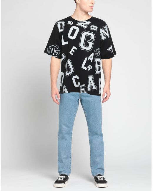 T-shirt di Dolce & Gabbana in Black da Uomo