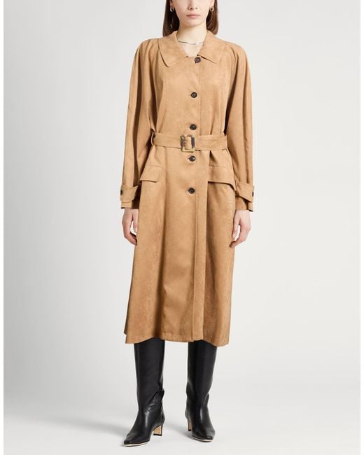 Ballantyne Natural Sand Overcoat & Trench Coat Polyester, Elastane