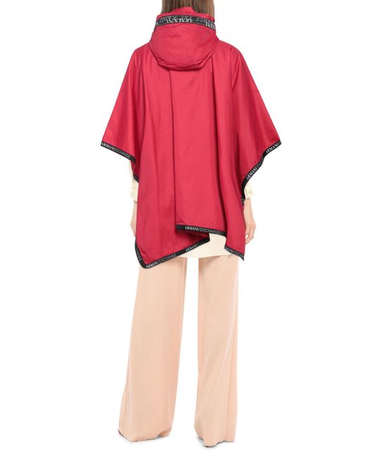 Femme Vêtements Sweats et pull overs Ponchos et robes poncho Cape Synthétique Armani Exchange en coloris Rouge 