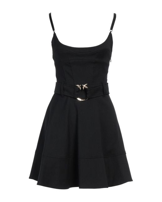 Pinko Black Mini Dress Wool, Polyester, Viscose, Elastane