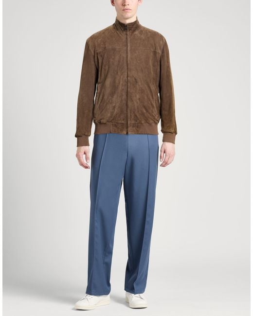 Herno Brown Jacket Goat Skin for men