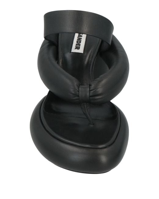 Jil Sander Black Thong Sandal