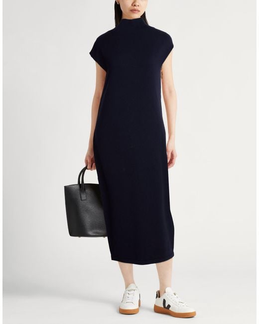 Gentry Portofino Blue Midi Dress Virgin Wool, Cashmere