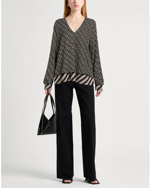 Gai Mattiolo Black Gm Dark Sweater Viscose, Lurex, Polyester, Elastane