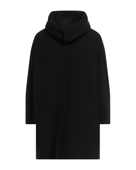 Herno Black Coat Virgin Wool