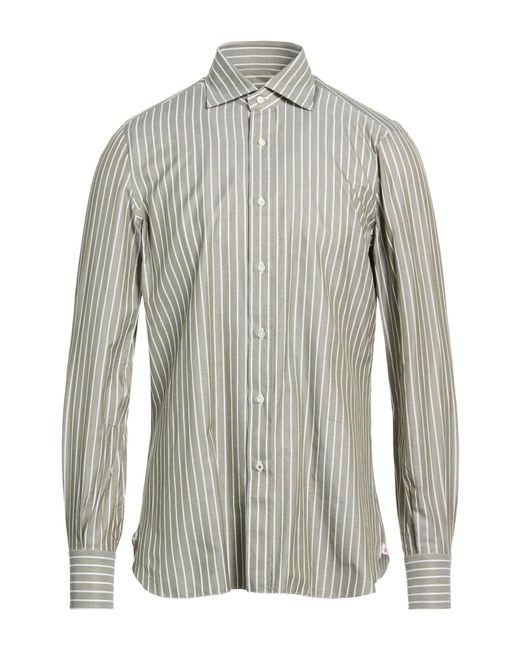 Isaia Gray Shirt Cotton for men