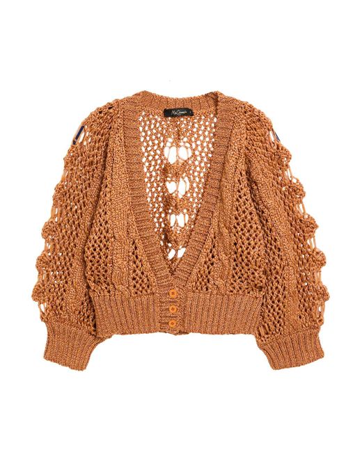 Mes Demoiselles Brown Cardigan Polyester, Viscose, Polyamide