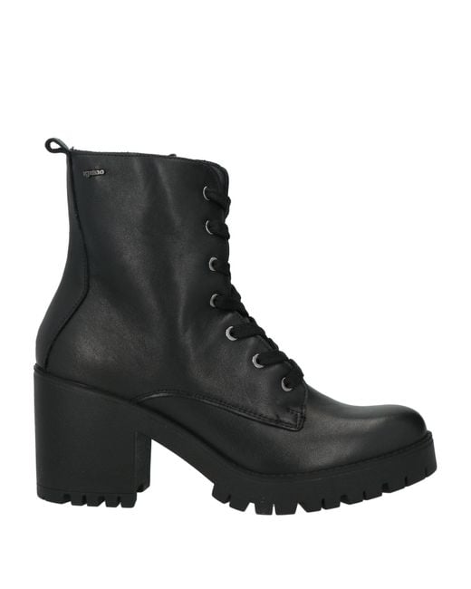 Igi&co Black Ankle Boots Leather