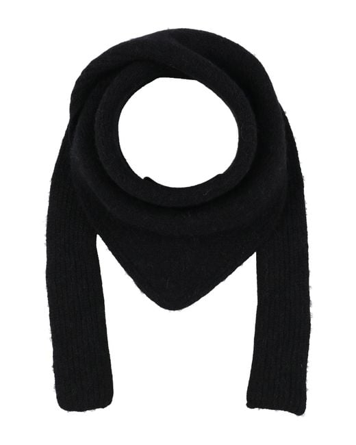 Jacquemus Black Scarf Alpaca Wool, Polyamide, Wool for men