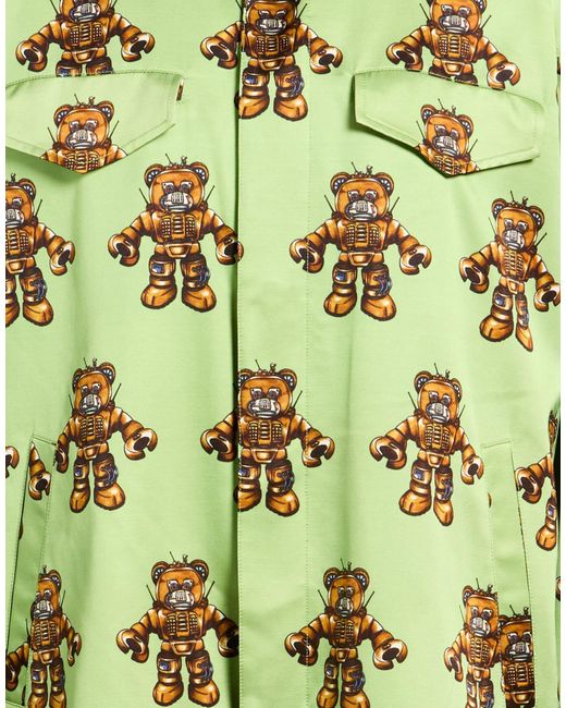 Moschino Green Couture Jacket Viscose, Wool for men