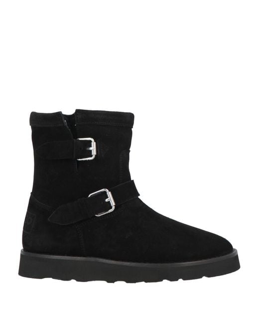 KENZO Black Ankle Boots Leather