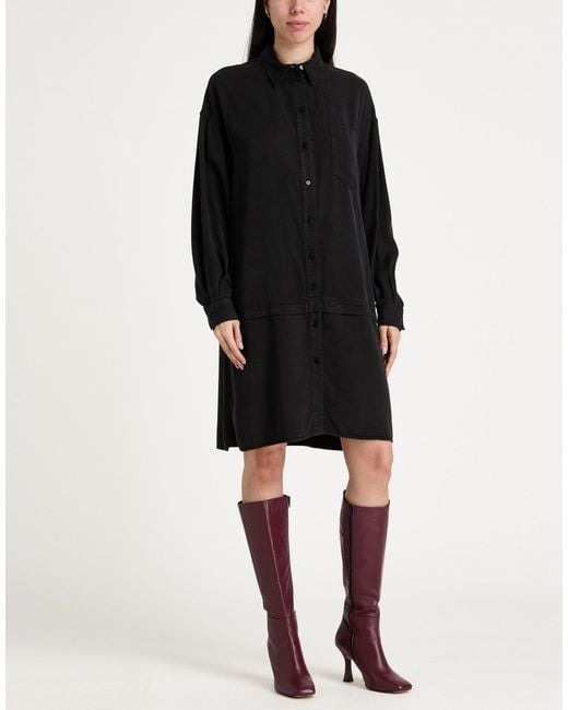 Versace Jeans Couture Black Mini Dress Lyocell