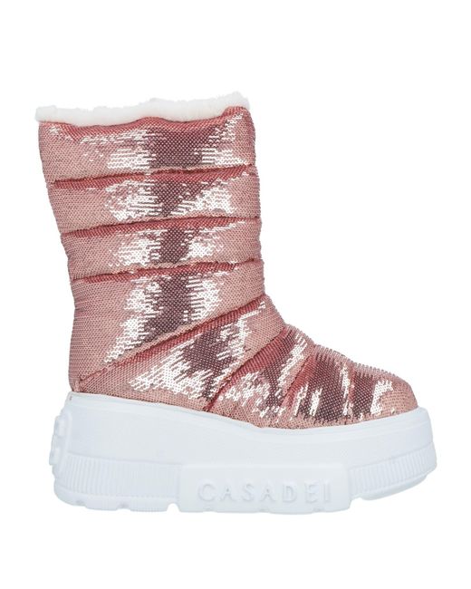 Casadei Pink Ankle Boots