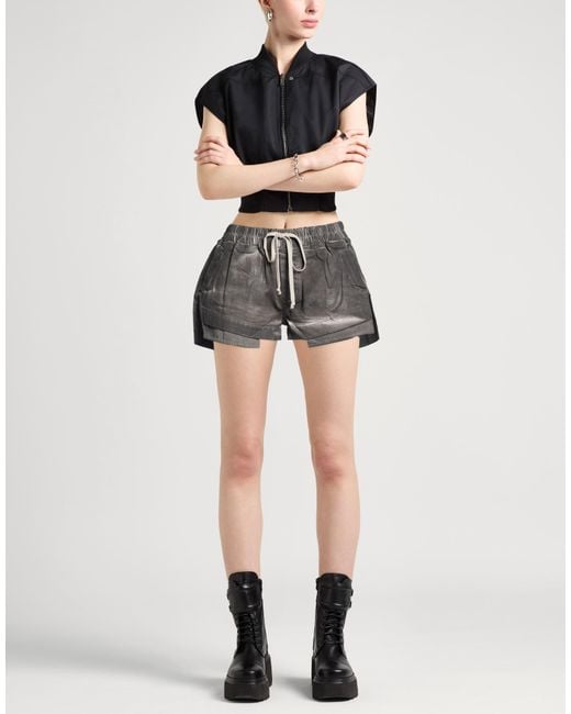 Rick Owens Gray Shorts & Bermuda Shorts