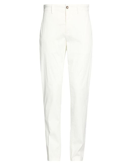 Siviglia White Pants Cotton, Elastane for men