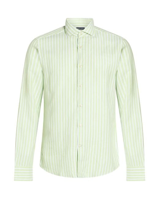 Savile Row Green Light Shirt Cotton, Linen for men