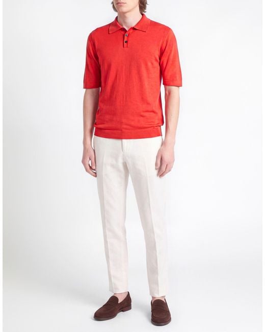 Peuterey Red Polo Shirt Cotton for men