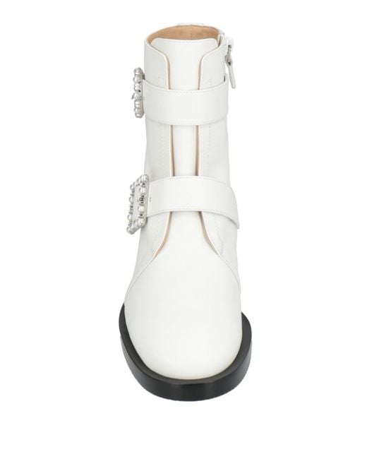 Stuart Weitzman White Ankle Boots
