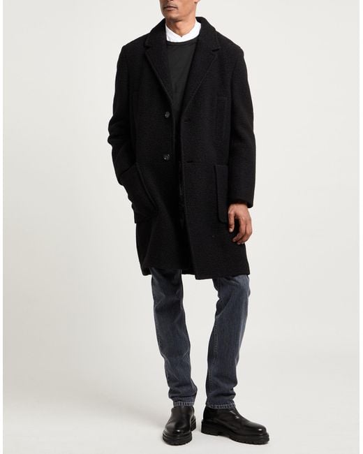 Manteau long Paolo Pecora pour homme en coloris Black