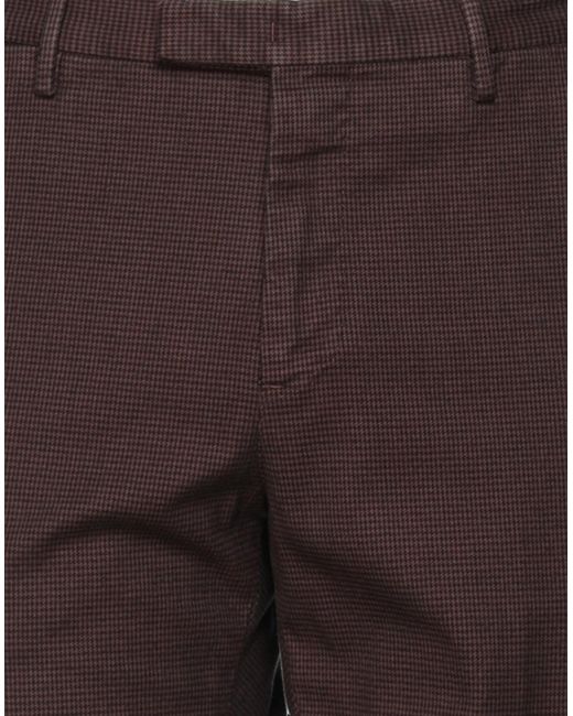 PT Torino Brown Pants Cotton, Elastane for men