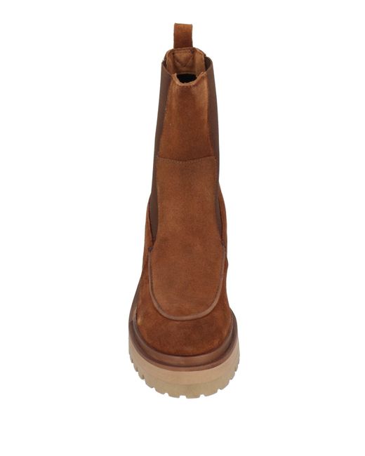 Mjus Brown Camel Ankle Boots Leather