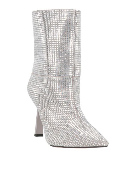Lola Cruz White Ankle Boots