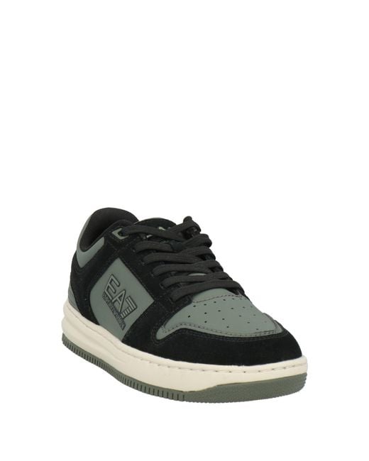 EA7 Black Military Sneakers Leather, Synthetisches Material