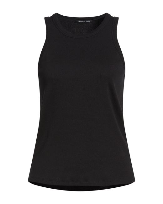 Luisa Cerano Black Tank Tops