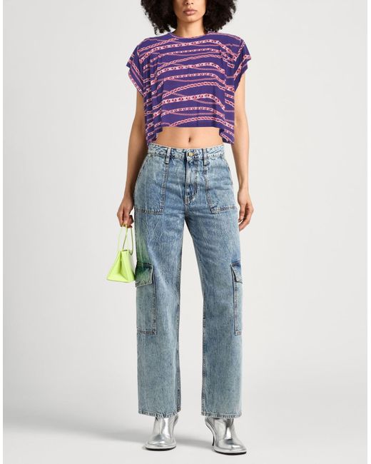 Rabanne Purple T-Shirt Cupro, Elastane