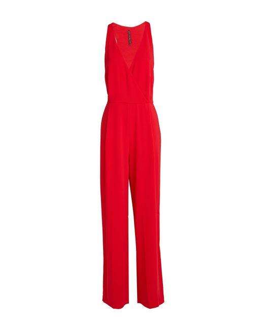 Manila Grace Red Jumpsuit Polyester, Elastane