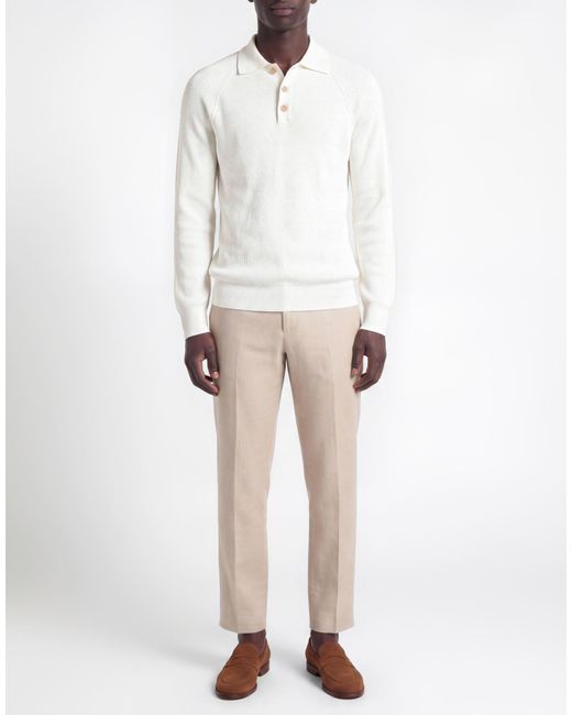 Brunello Cucinelli White Sweater Cotton for men